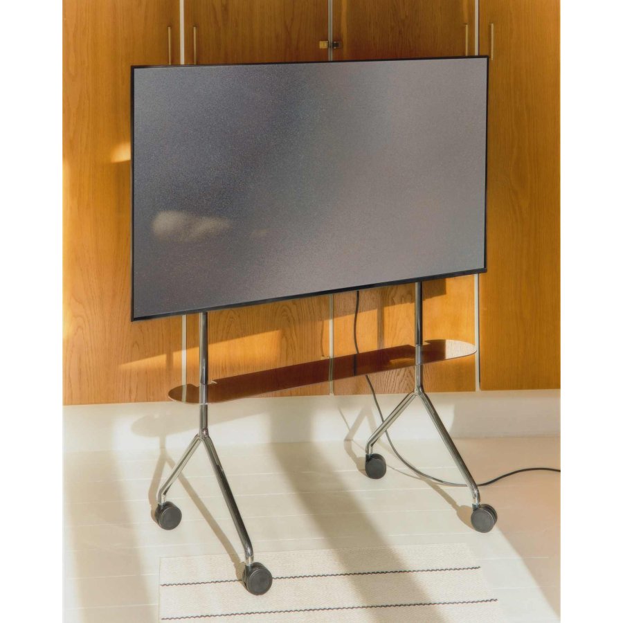 Pedestal Moon Light Shelf 82 cm, Chrome